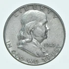 Better 1949 US Franklin 90% Silver Half Dollar Coin Collection Set Break *745