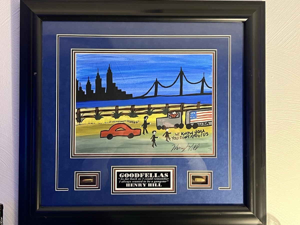 Henry Hill signed original Art Goodfellas Overall 26x26” Mob