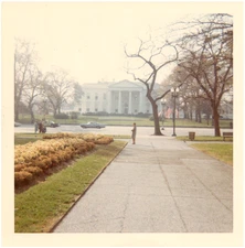 White House North Portico & Lawn View Washington DC 1960s Vintage Photo