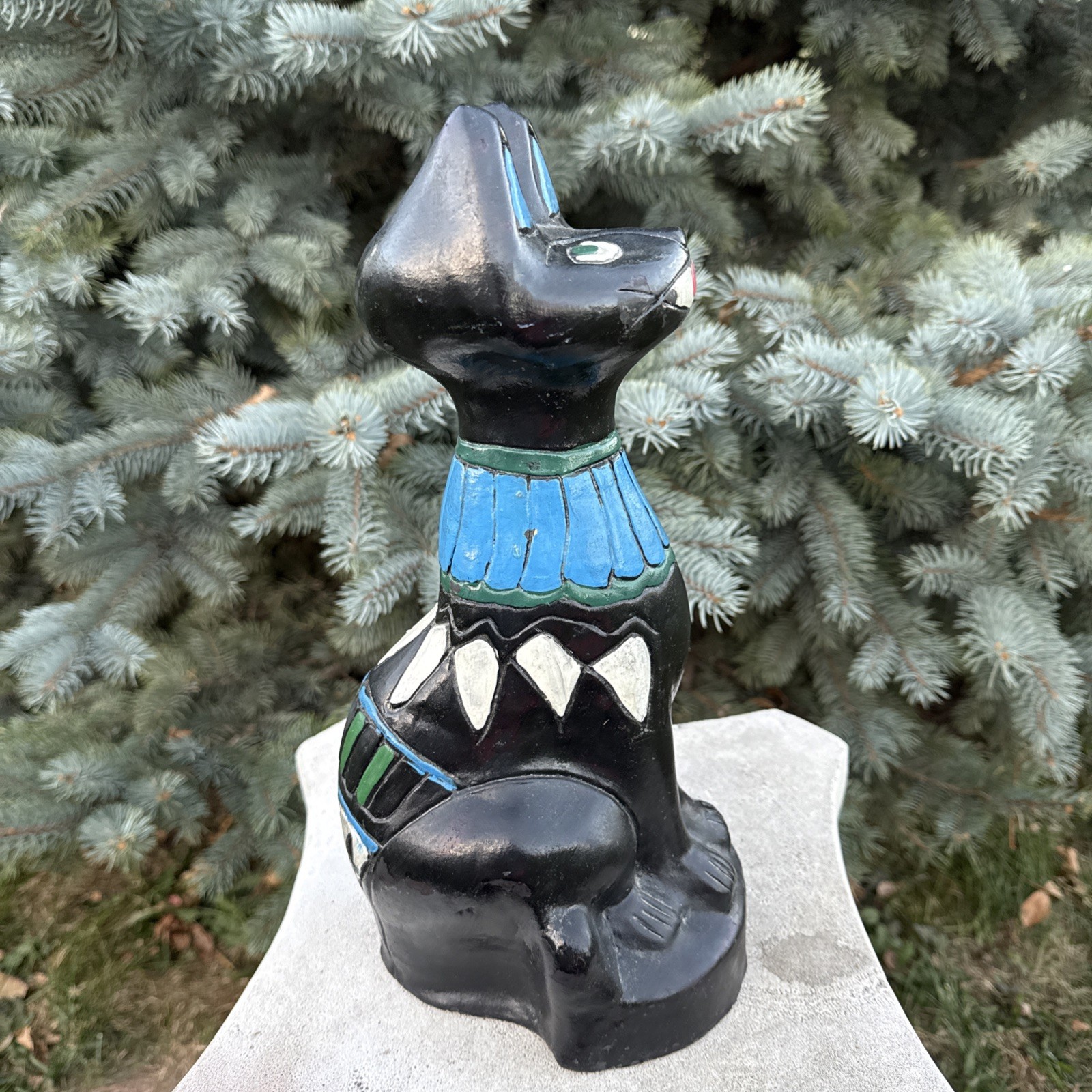 Vintage Manuel Felguerez Mid Century Modern Abstract Cat Art Sculpture 12 inches