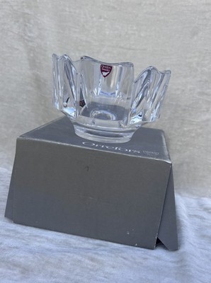 Atemberaubende Vintage Orrefors Schweden Corona Bleikristall Glas Schale Mid Century