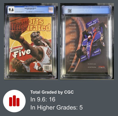 Michael Jordan Dennis Rodman Sports Illustrated "Gimme Five" 6/9/1997 CGC 9.6 - Picture 3 of 3