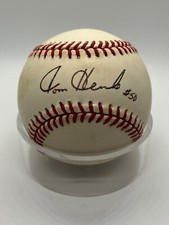 Tom Henke Blue Jays Cardinals Signed Autograph OMLB Baseball PSA DNA *36