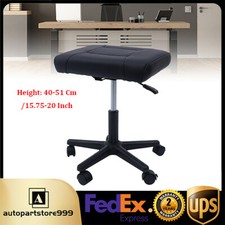Office Foot Stool with Wheels, Height Adjustable Rolling Leg Rest Adjustable