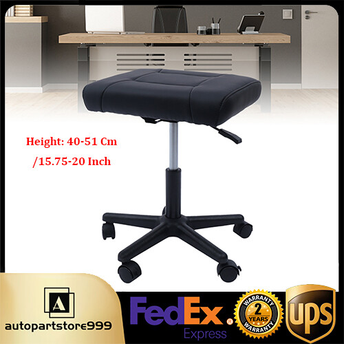 Office Foot Stool with Wheels, Height Adjustable Rolling Leg Rest Adjustable