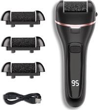 Electric Callus Remover for Feet with 3 Roller Heads 2 Speed Rechargeable Waterp