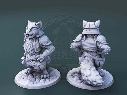 Curious Critters of Whimsy Isle. "The Barbarian" miniature for DnD RPG ... - Imagen 8 de 9