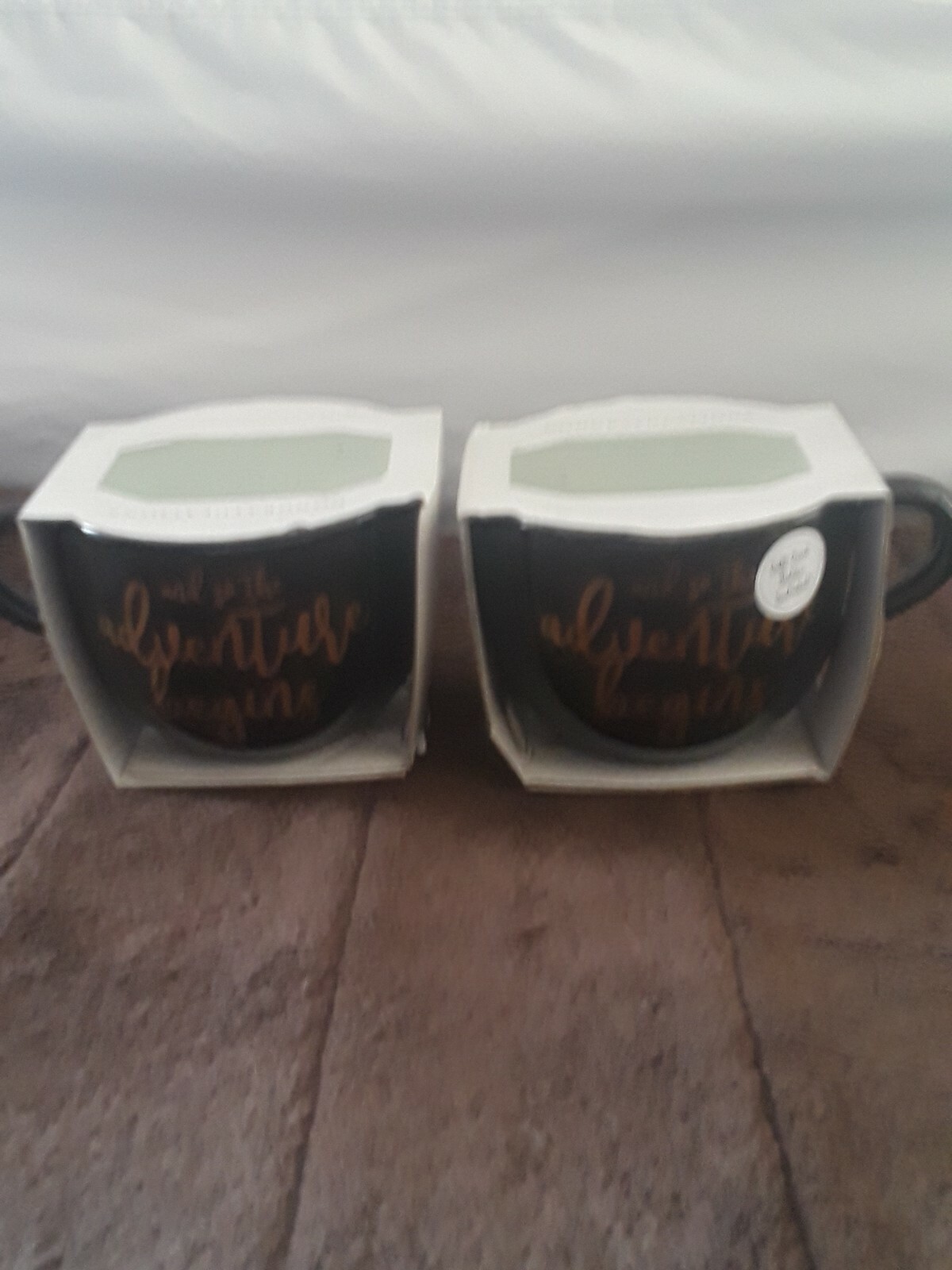 2)Roobee by Mara Mi Soup Coffee Mug And So The Adventure Begins Black