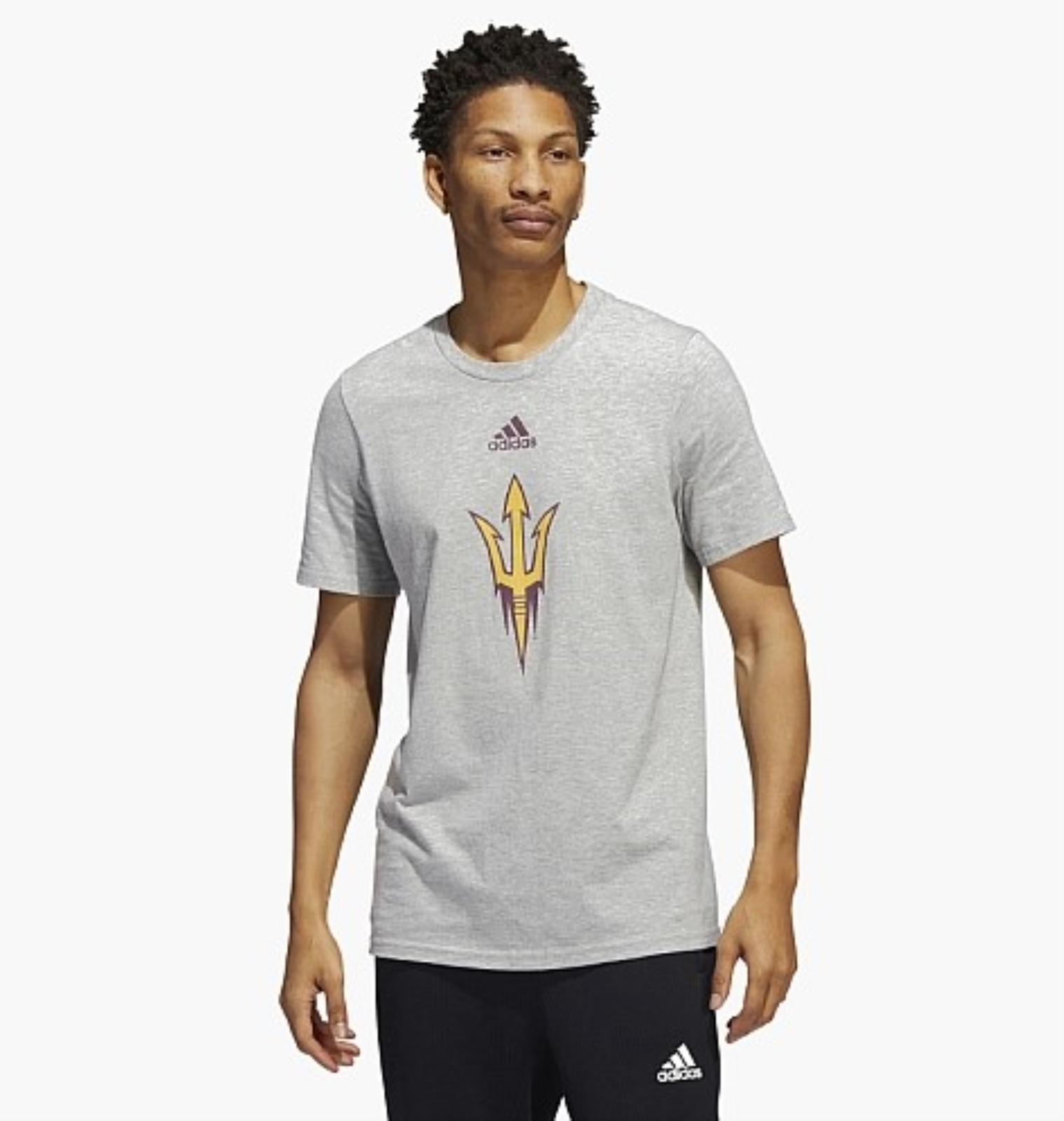 Мужская футболка Adidas NCAA Arizona State Sun Devils Amplifier с коротким рукавом