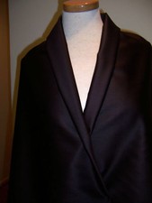 4yds DESIGNER SWISS PURE WOOL FABRIC DK BROWN RICH LUSTROUS MENS WOMENS SUITING