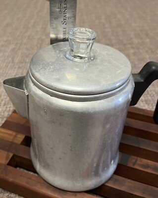 Vintage Century Aluminum Ware Stove Top Coffee Pot Percolator made into  planter