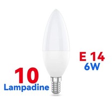 10 LED LAMP BULBS E14 6W NATURAL LIGHT CANDLE ENERGY SAVING   