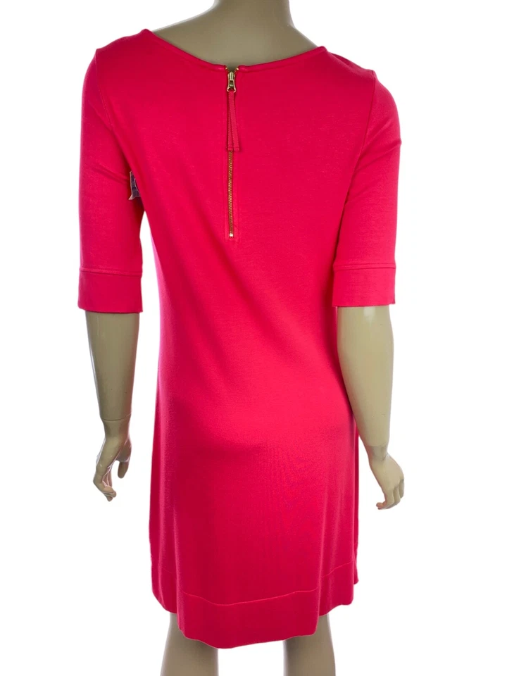 Donna Ricco New York Size S Red Sheath Dress Elbow Sleeve Rayon/Spandex - Image 4 of 4