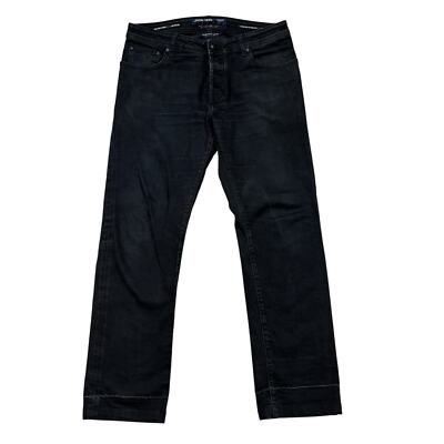 Jacob Cohen J620 Handmade Tailored Black Denim Jeans Men's 36x31