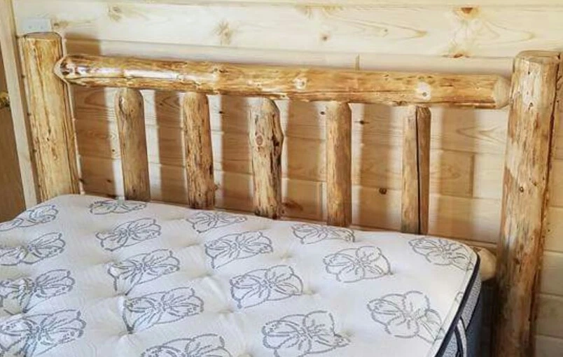 Log headboard on sale