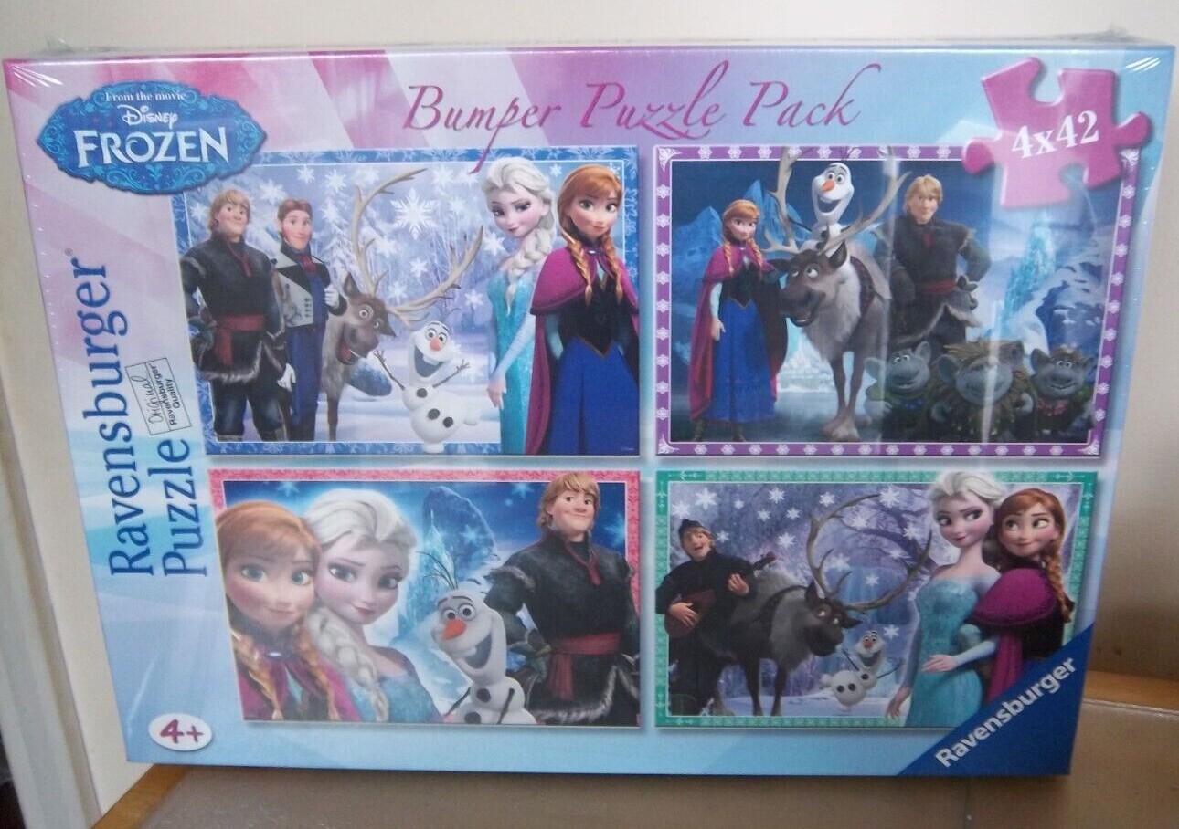 Ravensburger Disney Frozen 2 Bumper Puzzle Pack of 4 X 42 Piece Jigsaw ...