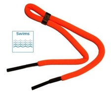Schwimmf&auml;higes Brillenband/ Floater in Orange &ndash; Sicherer Halt mit Tube-Endst&uuml;ck