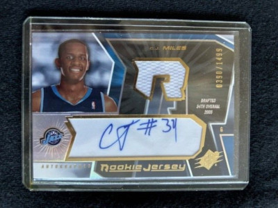CJ Miles   /1499 RC  Certified Auto Jersey Autograph Signature