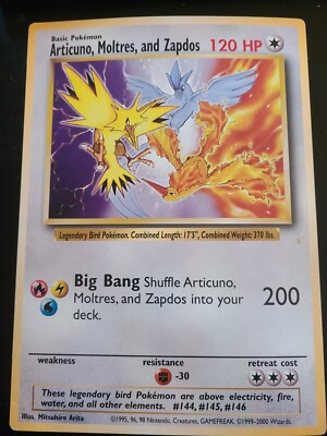 Pokémon TCG Articuno, Moltres, and Zapdos Oversized Promos Regular