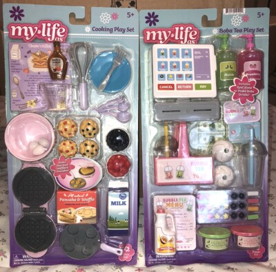 My Life As Boba Tea & Cooking Play Set For 18'' Dolls Real Slime to Make Drinks