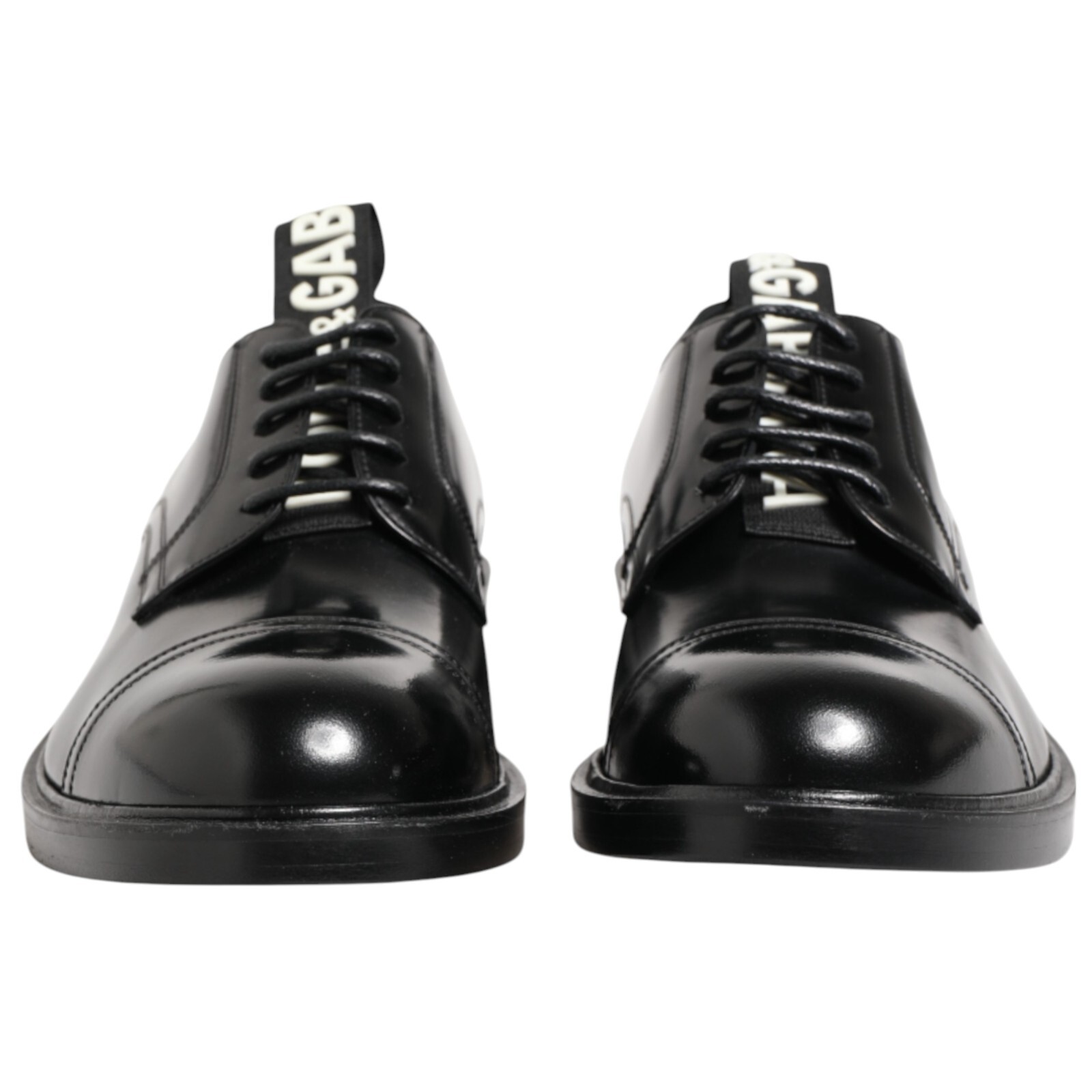 SAOLA Scarpe DOLCE & GABBANA nere in pelle eleganti stringate uomo formali EU41 US8 1050usd