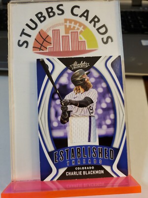 2022 Absolute CHARLIE BLACKMON #ET-CB Established Threads Patch Rockies
