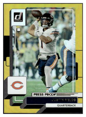 Justin Fields 2022 Donruss Press Proof Premium #79 NFL Bears ID:59567