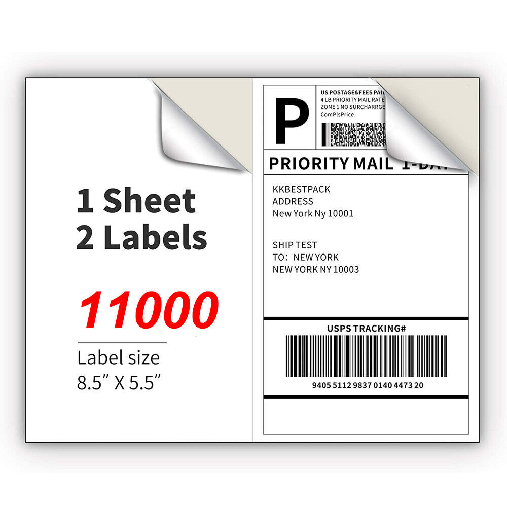 600 Etichette Angolari Tonde Per Spedizioni - Formato 8,5x5,5 Cm - Foto 3