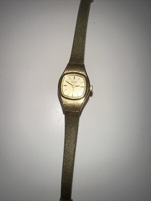 Citizen Quartz Damen Uhr 17mm Stahl/Gold Quartz Vintage Rar - Neue Batterie