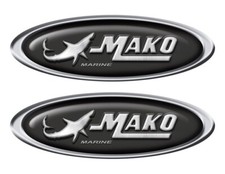 Mako Boat Classic Stickers. Remastered name plate for boat restoration project