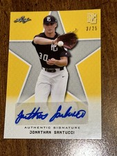 JONATHAN SANTUCCI 2020 LEAF PERFECT GAME GOLD AUTOGRAPH #3/25 DUKE, METS