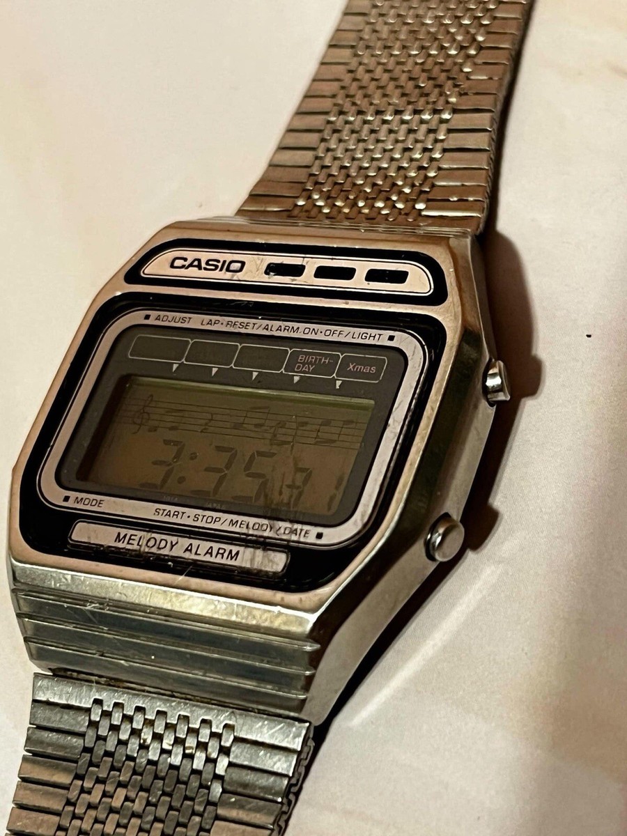 CASIO 82 H105 RARE MELODY WATCH STAINLESS STEEL MELODY WATCH RARE