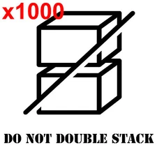 DO NOT DOUBLE STACK Large label adhesive warning mailing sticky sticker 61x50mm