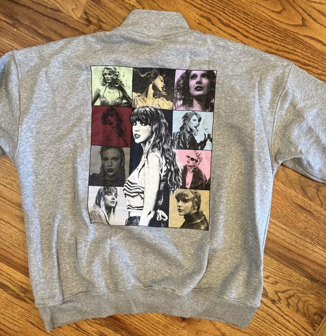 Taylor Swift Eras Tour Grey Quarter Zip jersey Size m image 3