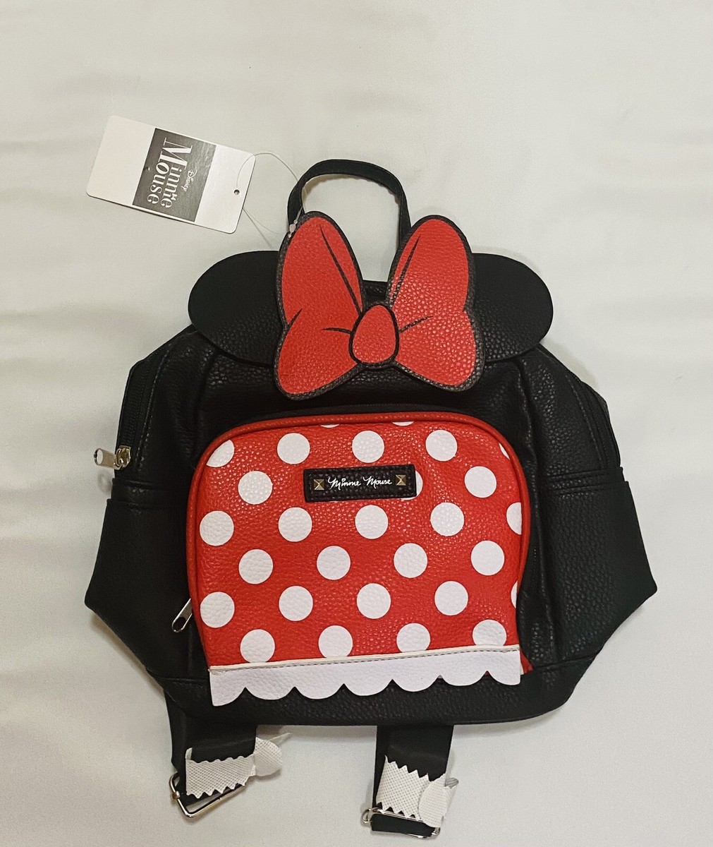 New limited edition Disney Minnie Mouse Red and Black Backpack Limited Edition Disney Minnie Mouse Backpack Bag, Black/Red  main image 3
