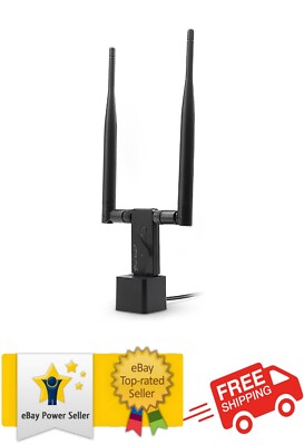 Panda Wireless PAU09 N600 Dual Band 2.4GHz and 5GHz Wireless N USB Adapter 5dBi