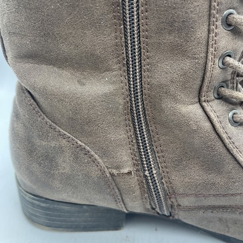 Botas de combate Rampage Ram-Jedi para mujer marrón con cremallera lateral plana talla 8,5 - Imagen 6 de 10