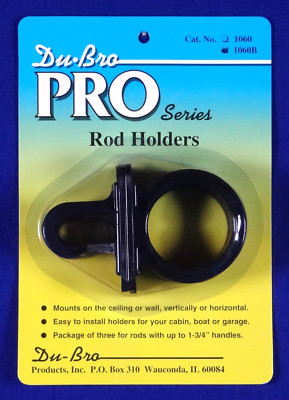 DU-BRO FISHING BLACK SCREW IN ROD HOLDERS ( PACKAGE OF 3 SETS )( CAT. # 1060B )