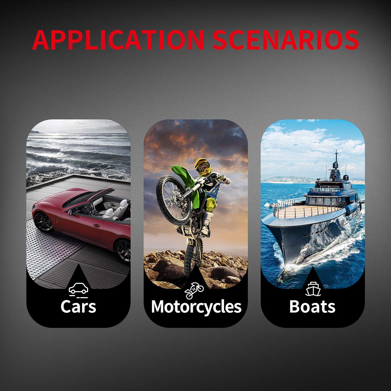 DaierTek Waterproof Toggle Switch 12V DC 30A Heavy Duty 2 Pin ON Off SPST with