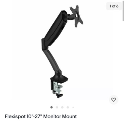 Flexispot 10''-27'' Monitor Mount. Model F6A