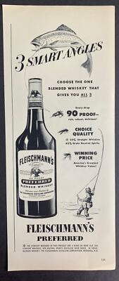 Vintage 1949 Fleischmann s Preferred Whiskey Print Ad