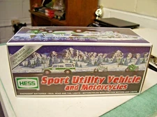 HESS 2004 TOY  SPORT UTILITY VEHICLE & MOTORCYCLES NEW IN BOX