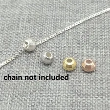 20 Gold Plated Faceted Silicone Beads on 925 Sterling Silver Diamond Cut Stopper