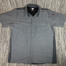 Red Kap Short Sleeve Men's Performance Plus Gray Shop Shirt Sz M