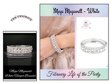 Paparazzi ~ Mega Megawatt White Bracelet ~ 💎Life of the Party Exclusive 2022💎
