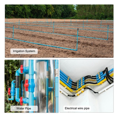 3pcs PVC Pipe 21mm ID x 25mm OD 0.5m Rigid Water Pipe Drain Pipe Black - Picture 6 of 6