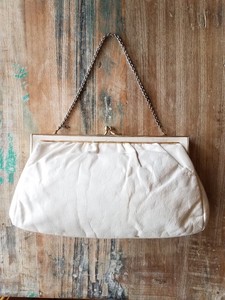 small white leather purse