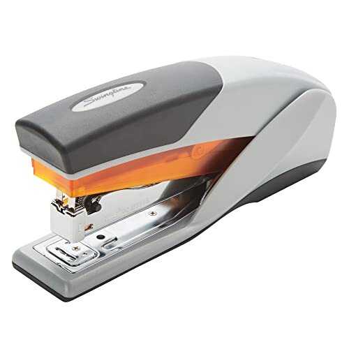 Stapler, 25 Sheet Capacity, Optima 25, Jam Pack of 1 Orange/Gray Full Size-image