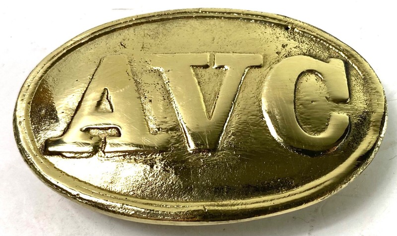 CIVIL WAR CS CONFEDERATE VIRGINIA AVC EM FIELD BELT OVAL LEAD FILLED BUCKLE
