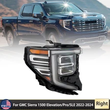 Full LED For GMC Sierra 1500 SLT/Denali 2022-2024 Passenger Headlight Right RH